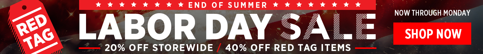 Save 20% Storewide and 40% Off Select Items During Our Labor Day Sale!